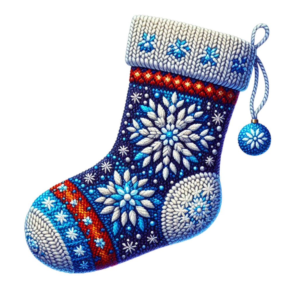 Cartoon Christmas Stockings Fabric Panel 29