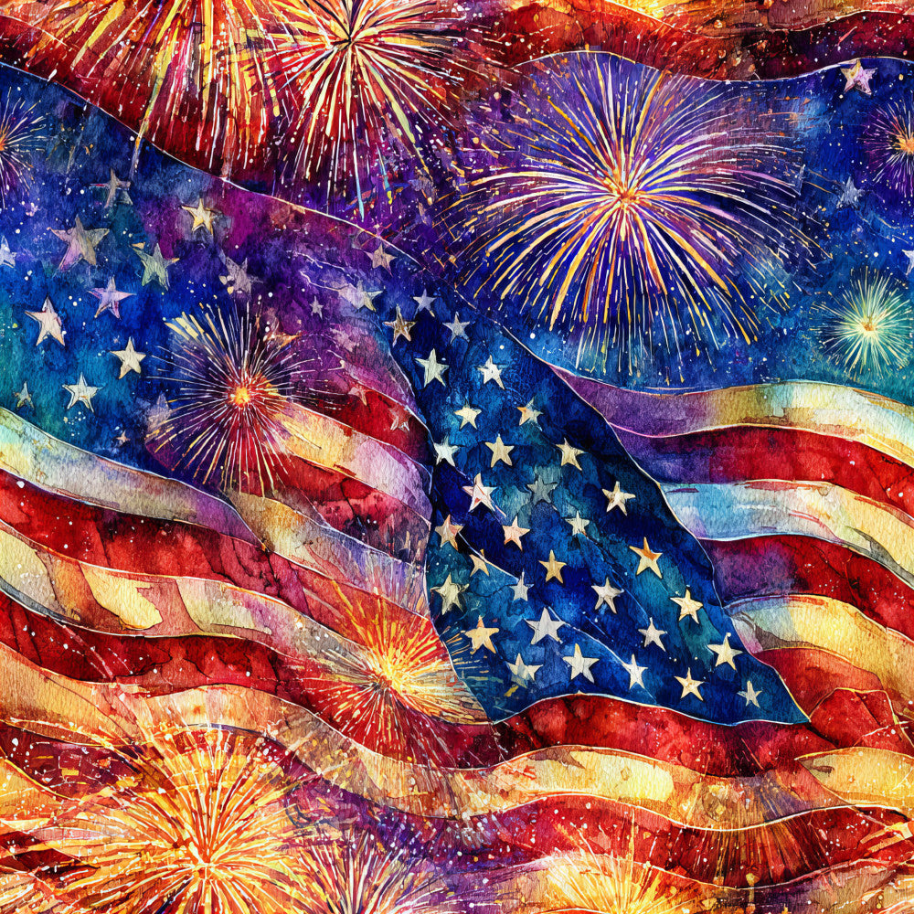 Star-Spangled Skies Pattern 1 Minky Fabric