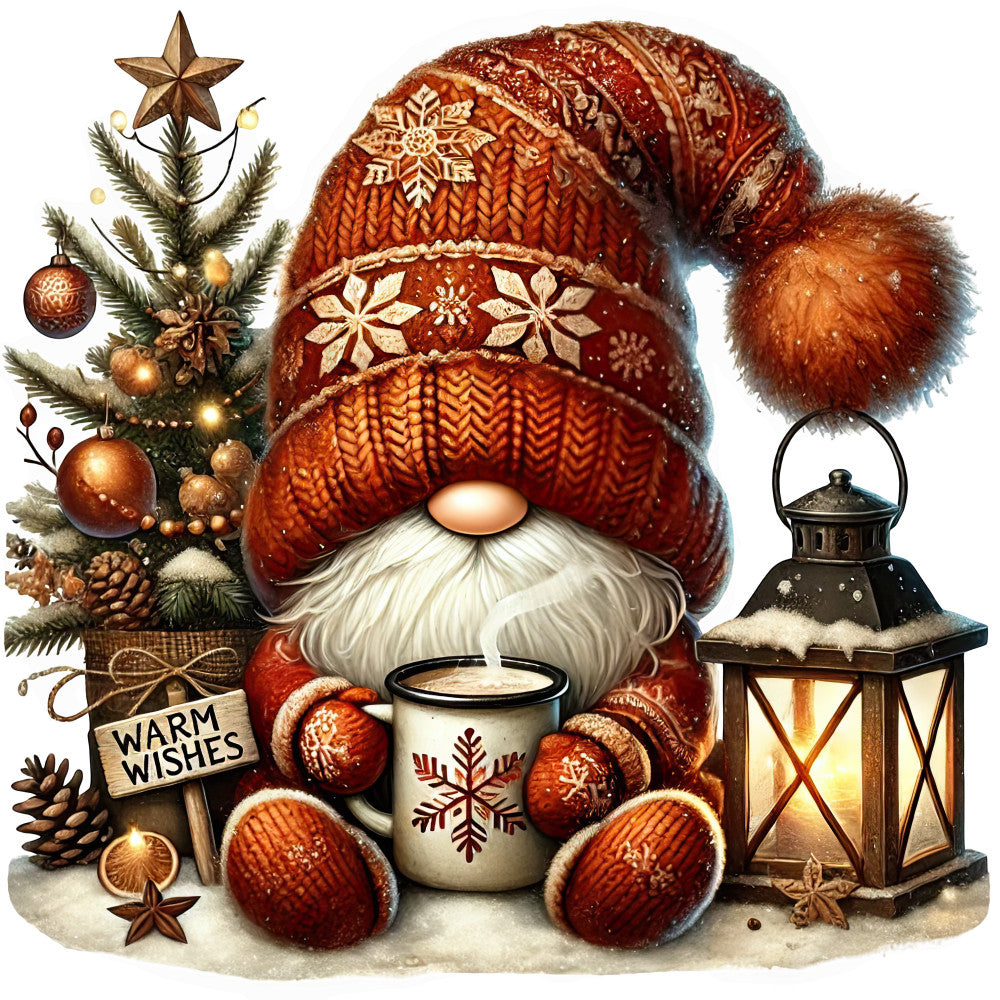 Cozy Christmas Gnomes Fabric Panel 25