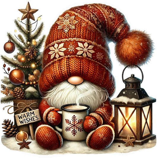 Cozy Christmas Gnomes Fabric Panel 25