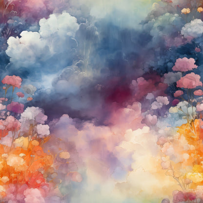 Painted Skies Pattern 4 Minky Fabric