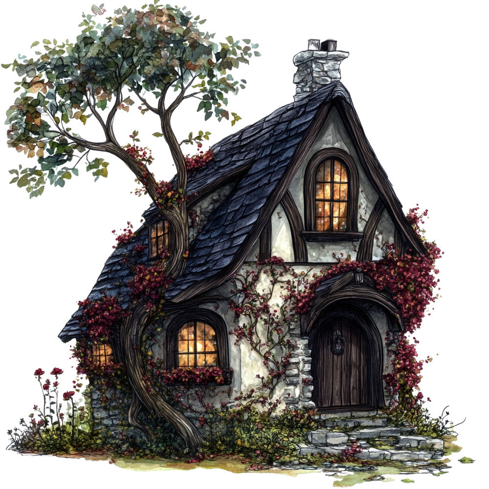 Gothic Cottage Fabric Panel 3