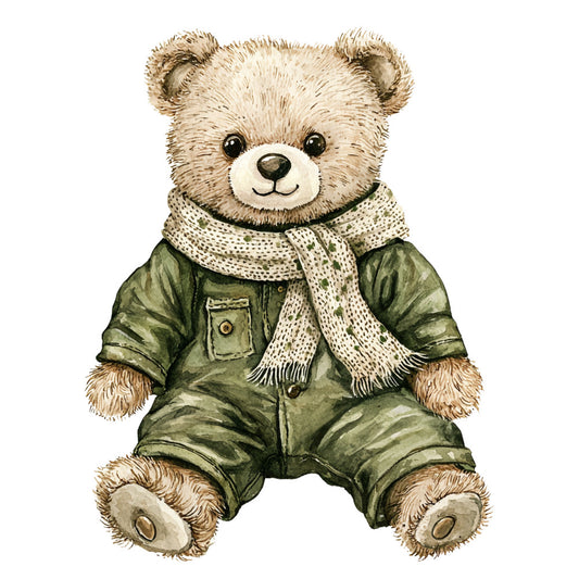 Classic Teddy Bear Fabric Panel 35