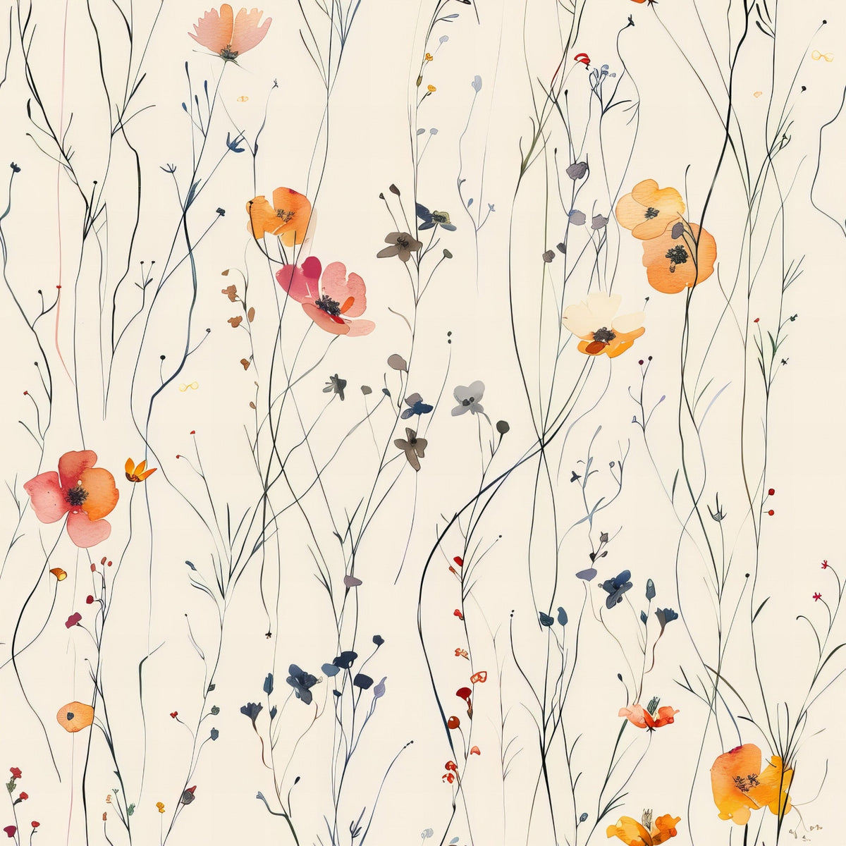 Whispering Stems Pattern 3 Minky Fabric