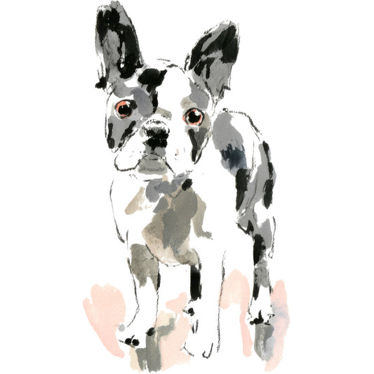 Handdrawn Doodle Dog Fabric Panel 11