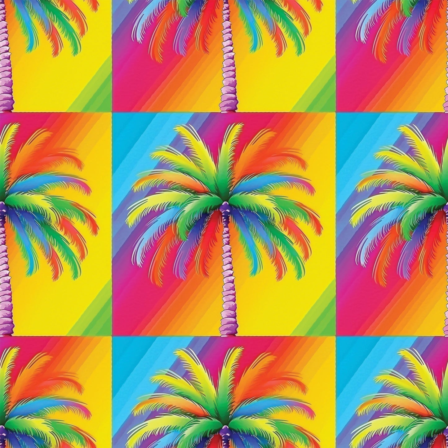 Colorful Animals and Plants Pattern 8 Quilting Cotton Fabric