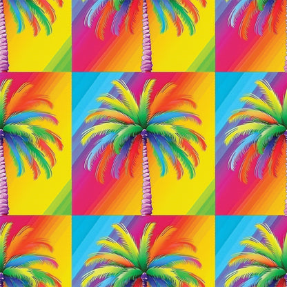 Colorful Animals and Plants Pattern 8 Quilting Cotton Fabric