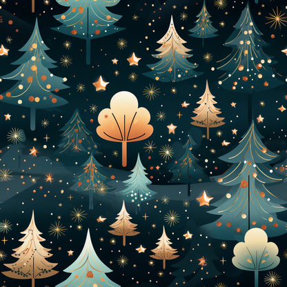 Christmas Winter Wonderland Pattern 1 Quilting Cotton Fabric