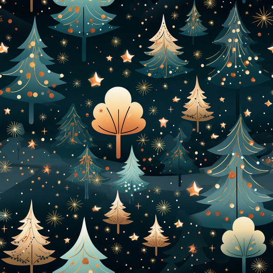 Christmas Winter Wonderland Pattern 1 Quilting Cotton Fabric