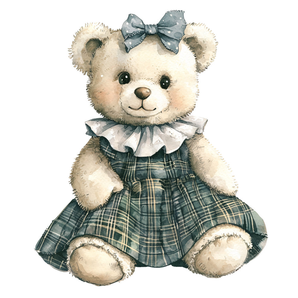 Classic Teddy Bear Fabric Panel 23