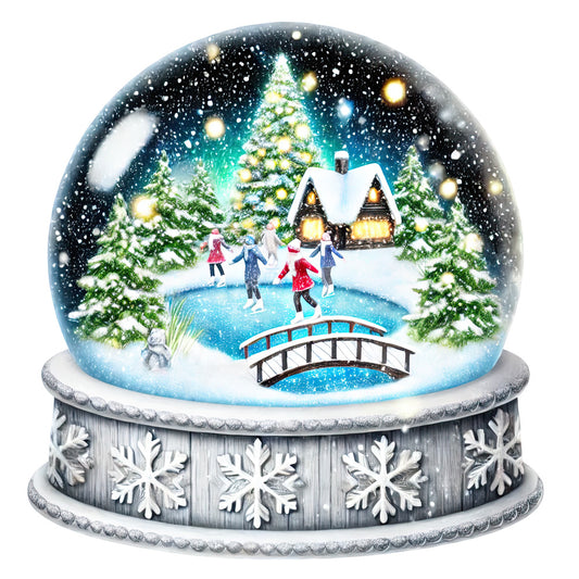 Christmas Snow Globes Fabric Panel 53