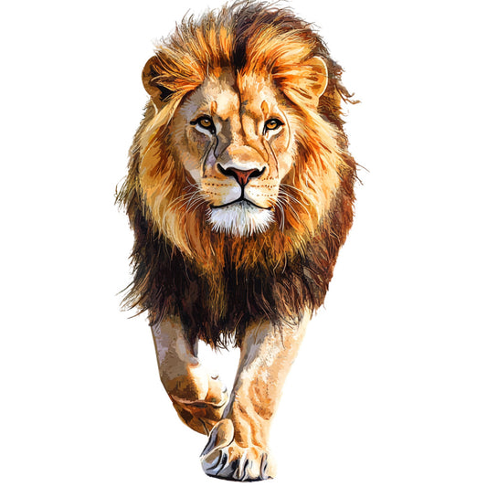 Watercolor Lion Fabric Panel 23