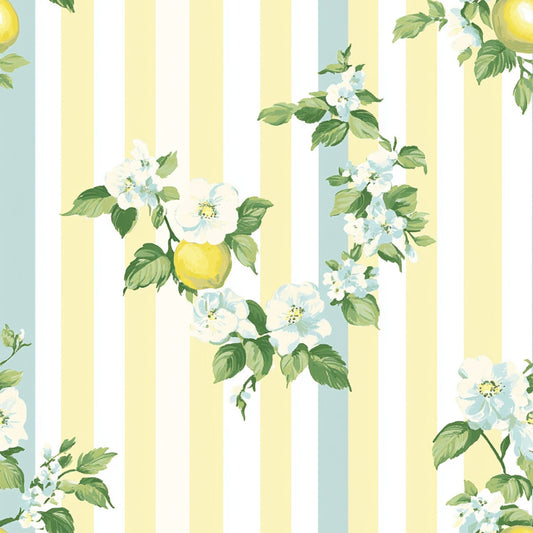 Lemon Floral Shabby Chic Pattern 9 Quilting Cotton Fabric