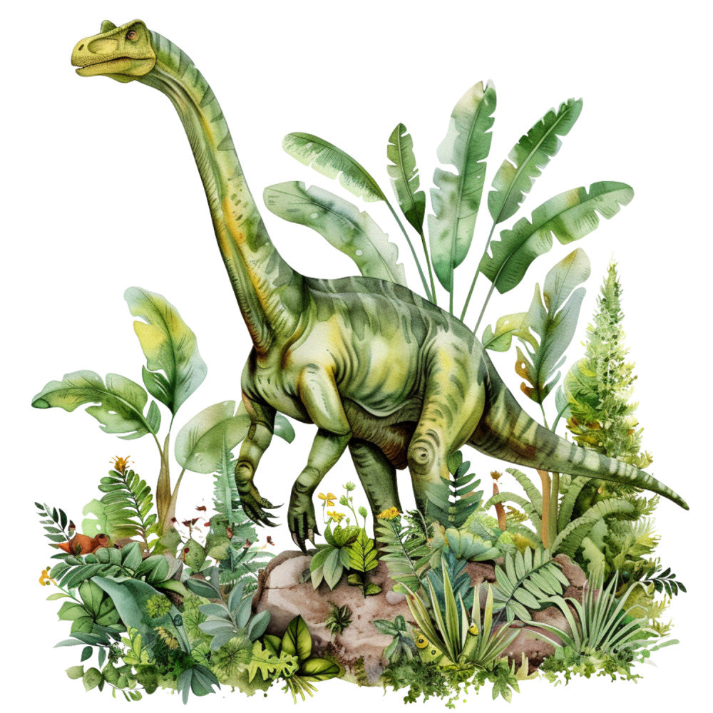 Watercolor Dinosaurs Fabric Panel 42