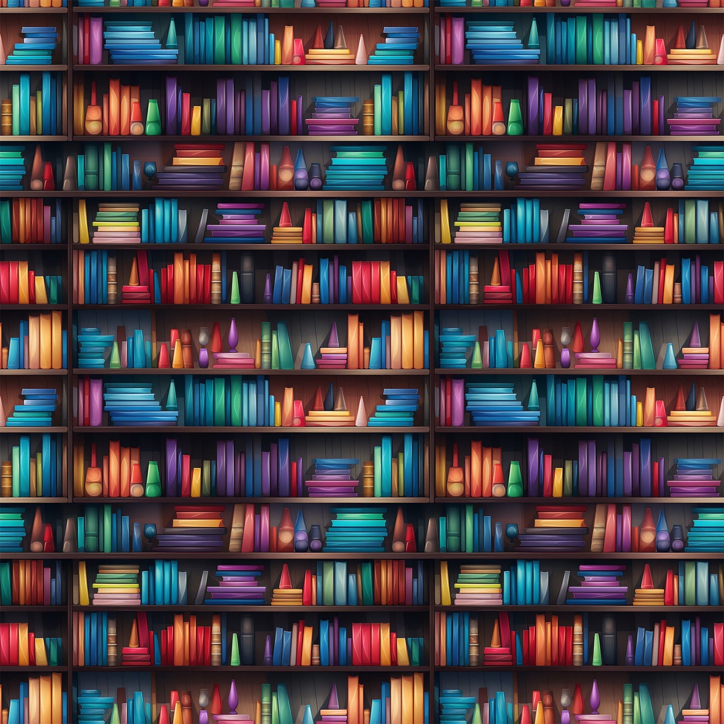 Bookshelf Pattern 7 Quilting Cotton Fabric