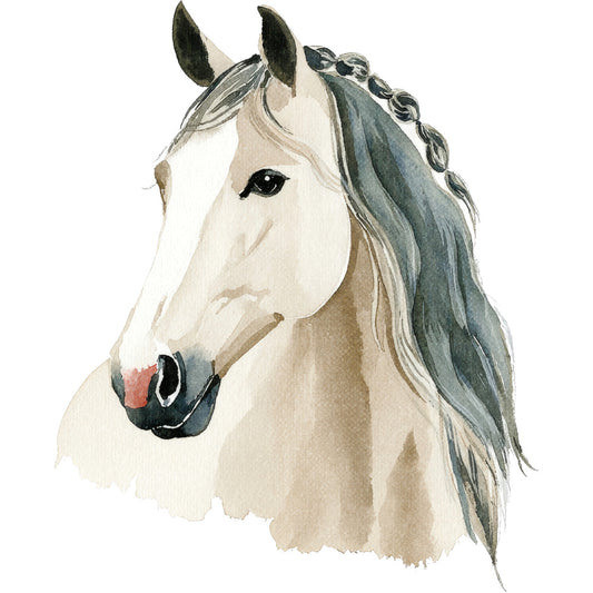 Watercolor Horses Fabric Panel 77