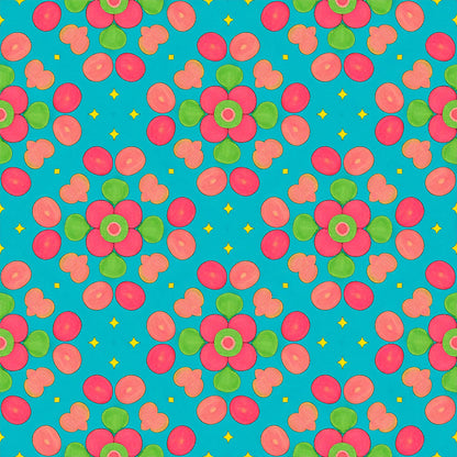 Carnival Garden Glow Pattern 11 Minky Fabric