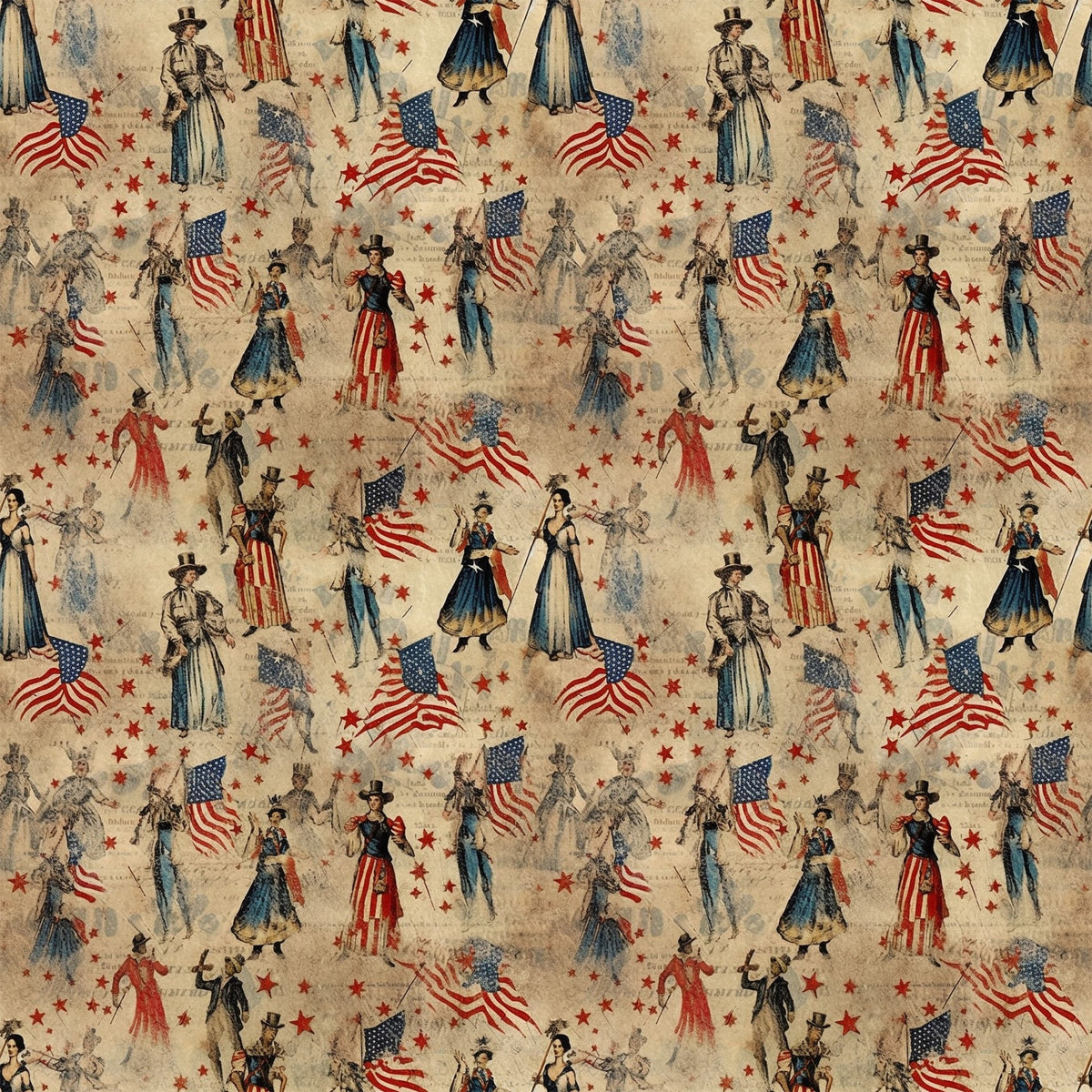 Liberty Gazette Pattern 7 Minky Fabric