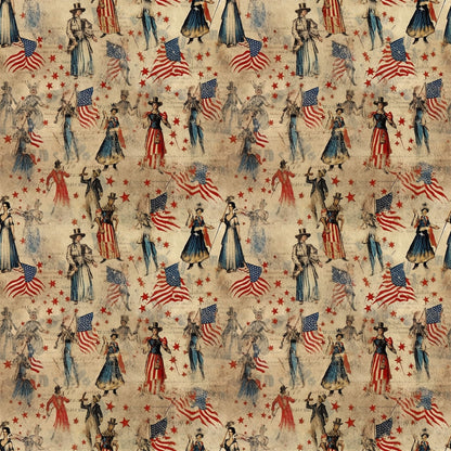 Liberty Gazette Pattern 7 Minky Fabric