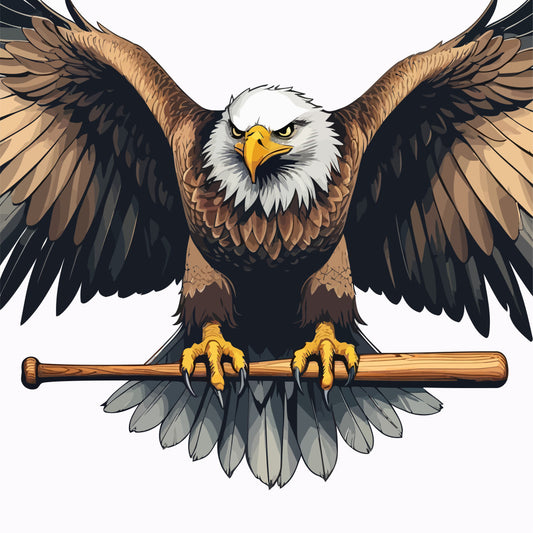 Eagle with Bat Fabric Panel 1