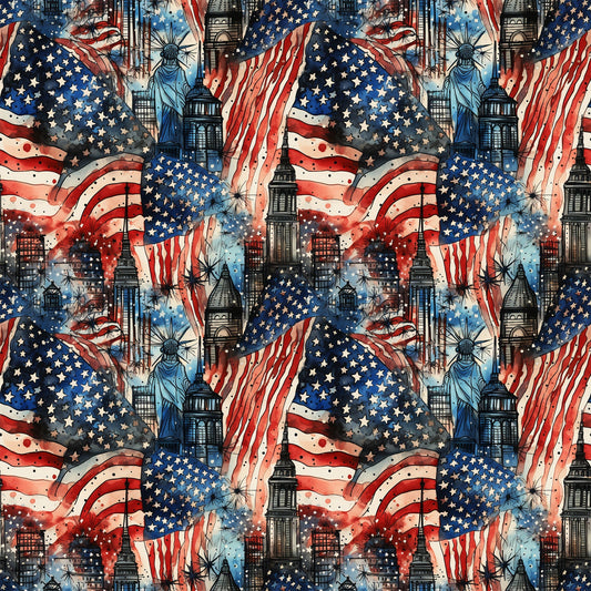Liberty Skies Pattern 2 Minky Fabric