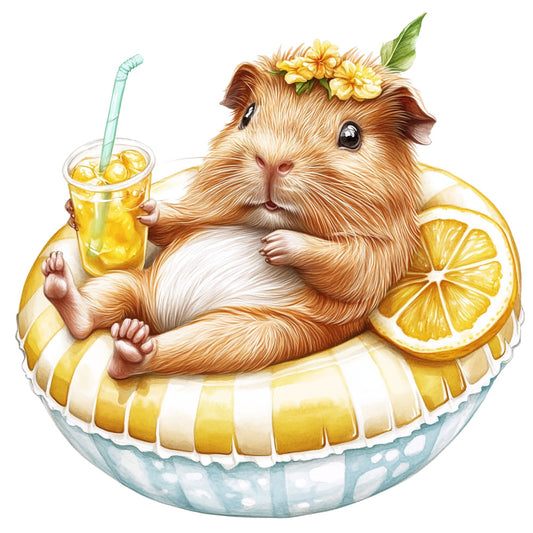 Cute Guinea Pigs Fabric Panel 2