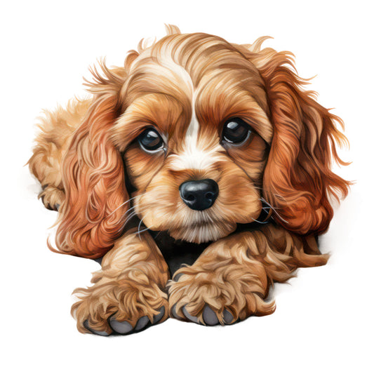 Cute Cavapoos Fabric Panel 71