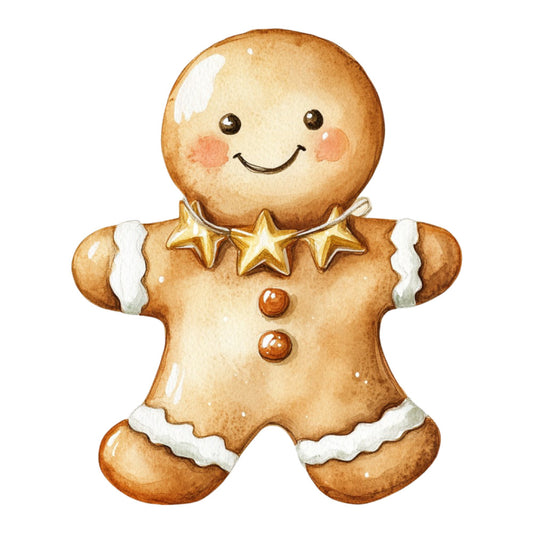 Christmas Gingerbread Man Fabric Panel 24