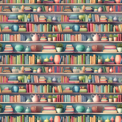 Bookshelf Pattern 2 Quilting Cotton Fabric