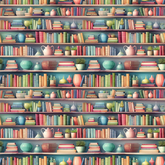Bookshelf Pattern 2 Quilting Cotton Fabric