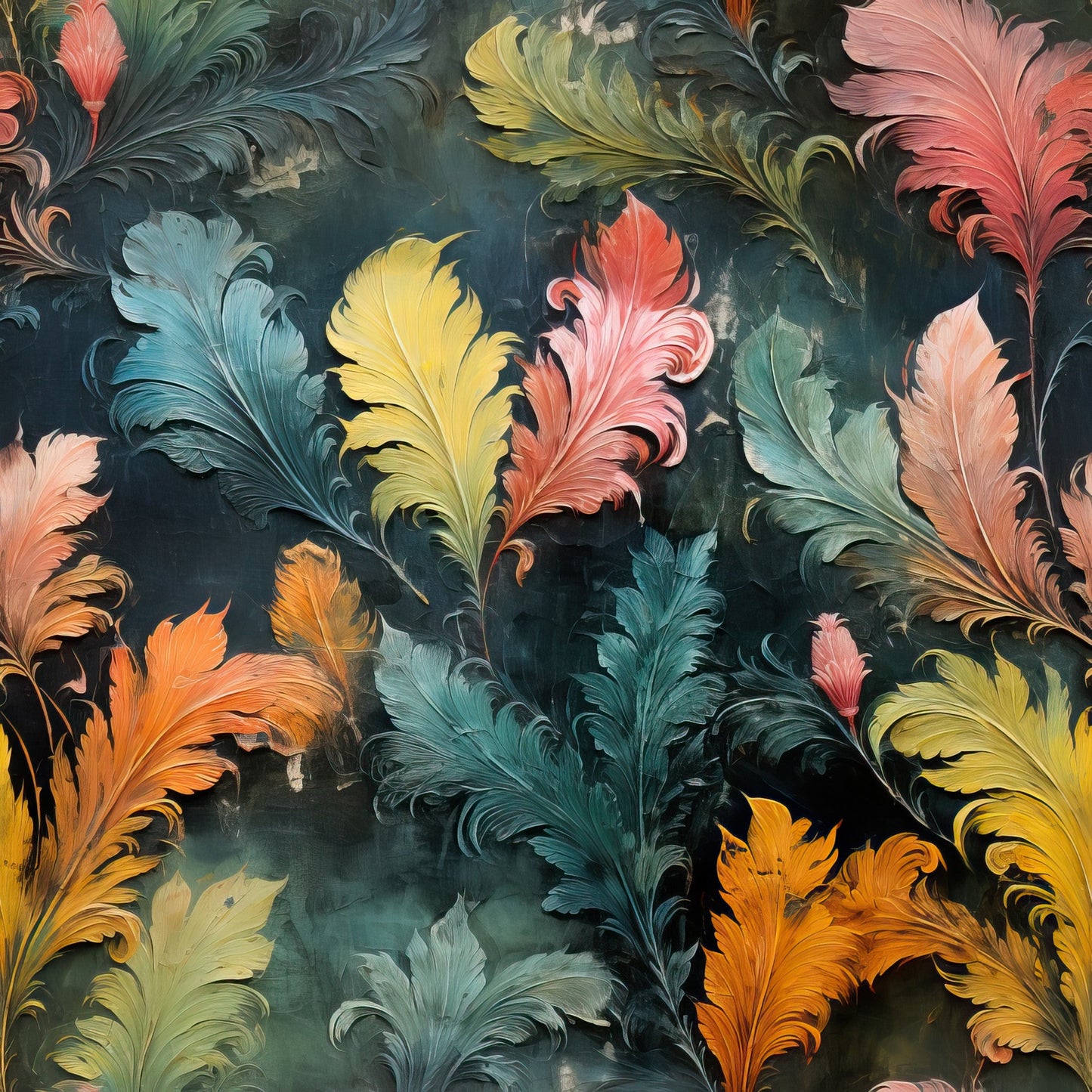 Tropical Autumn Pattern 6 Quilting Cotton Fabric