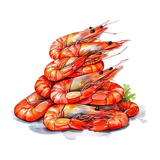 Pile of Shrimp Fabric Panel 5