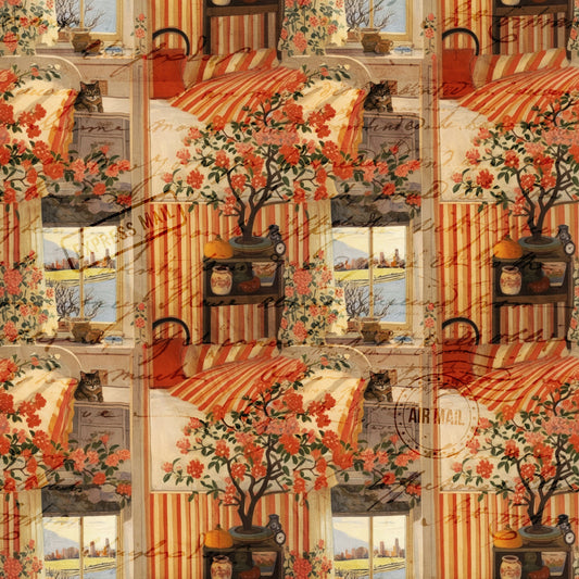Cottagecore Scrapbook Pattern 1 Quilting Cotton Fabric