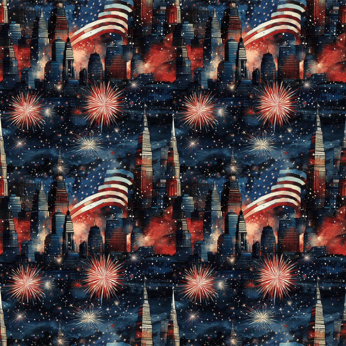 Liberty Skies Pattern 7 Minky Fabric