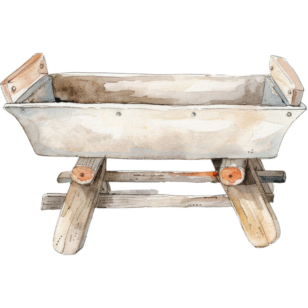 Watercolor Farm Fabric Panel 104