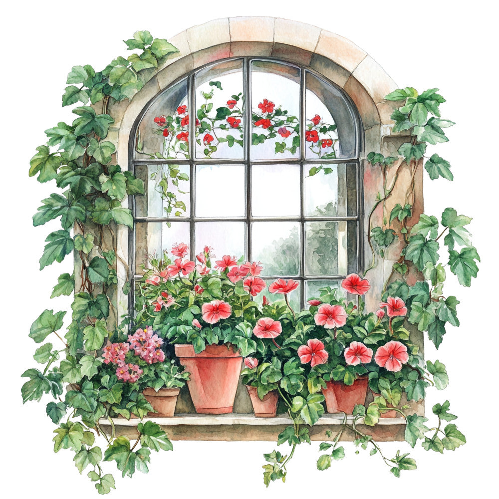 Vintage Garden Fabric Panel 30