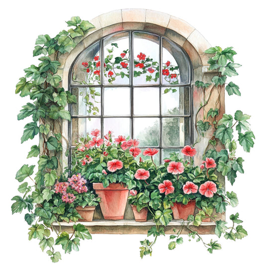 Vintage Garden Fabric Panel 30