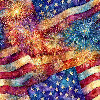 Star-Spangled Skies Pattern 3 Minky Fabric