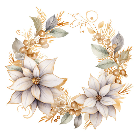A Golden Christmas Fabric Panel 6