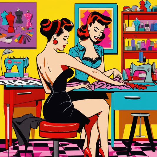 Pop Art Sewing Fabric Panel 54