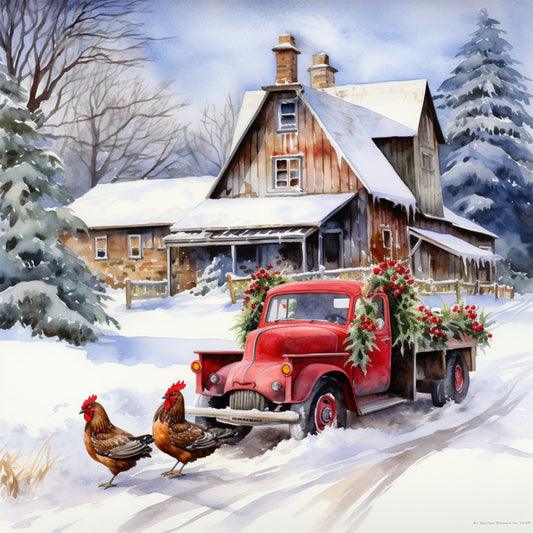 A Country Christmas Fabric Panel 87