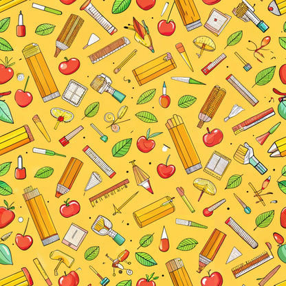 Back to School Pattern 27 Quilting Cotton Fabric
