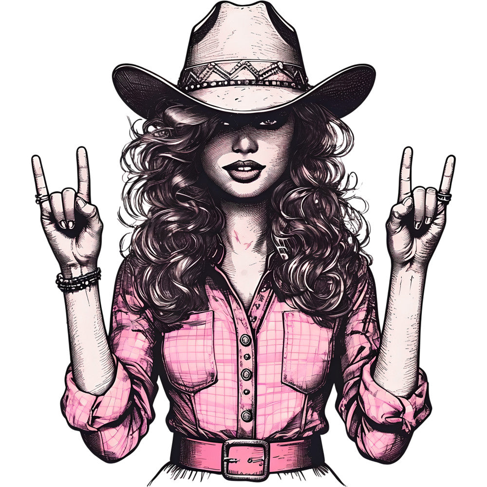 Coquette Cowgirl Fabric Panel 12