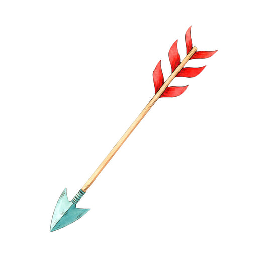 turquoise, coral red, red feathers, arrow, native american, tribal, indigenous, bohemian, rustic, southwestern, western, arrow design, feather motif, geometric, modern, natural, woodsy, earth tone, teal, burnt orange, decorative arrow, tribal pattern, boho style, nature inspired, lodge style, cabin decor, wall art, home decor, adventurous