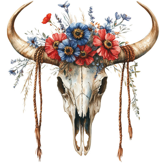 Watercolor Texas Fabric Panel 29