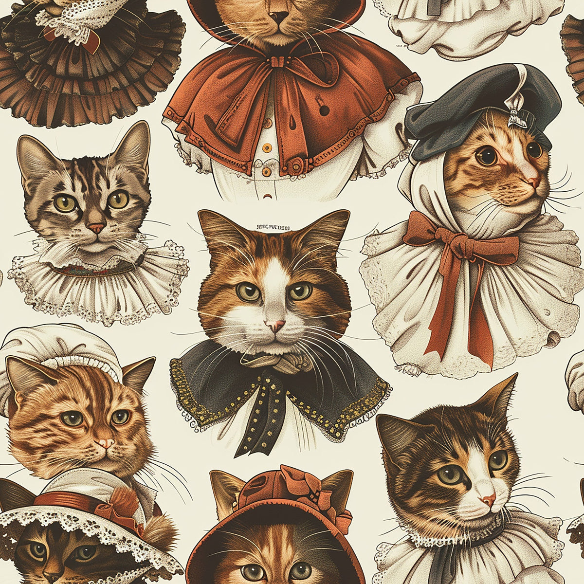 Whiskered Gentry Pattern 7 Minky Fabric