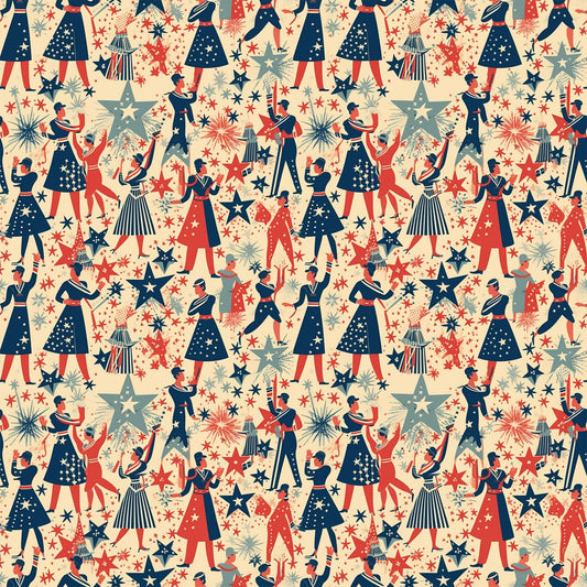 Liberty Gazette Pattern 4 Minky Fabric