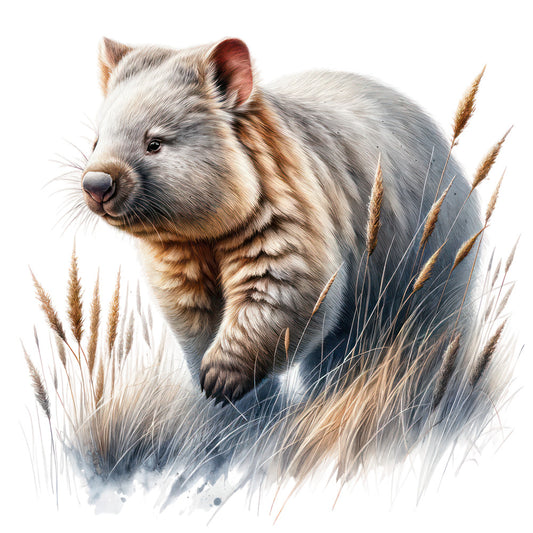 Australian Wombats Fabric Panel 3