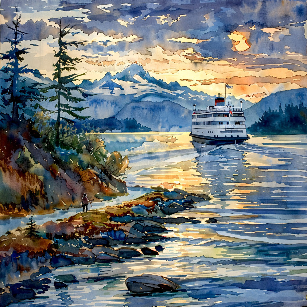 Washington Travel Art Fabric Panel 6