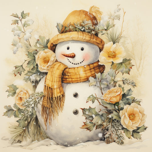 Classic Snowman Fabric Panel 42